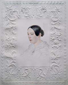 Porträt von Adelaida Alexandrovna Senkovskaya 1800-1858, geborene Baronin von Rahl, Ende der 1840er Jahre von Alexander Pavlovich Briullov
