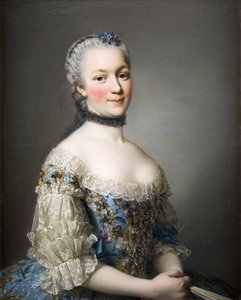 Porträt von Katarzyna Mniszech, geb. Zamoyska 1722-1771, 1753