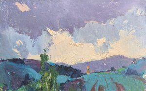 Dramatischer Berg-Himmel