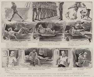 Ein ermüdender Tag während der Marine-Manöver, Tallboys versucht eine Siesta zu genießen