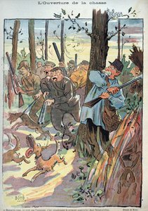 Eröffnung der Jagd - Illustration von Alexander Stuart Boyd (1854-1930) für Laughter Nr. 45 von 1895