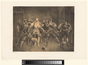 Mord an Heinrich von Guise von Alexander Ver Huell (signed by artist)
