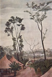 Ein Dorf in Oubangui-Chari, aus Dessins et Peintures d