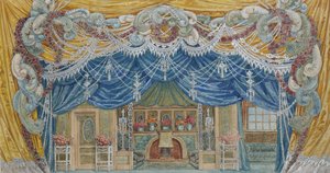 Bühnenbild, 1920er Jahre von Alexander Yakovlevich Golovin