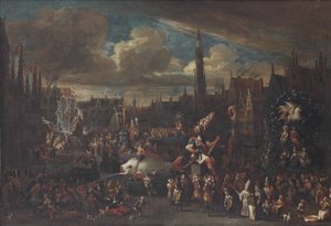 Der Ommegang in Antwerpen am Meir