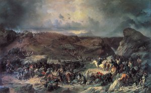 Armee von Alexander Suworow überquert den St. Gotthard-Pass, September 1799, 19. Jahrhundert
