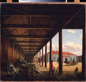 Postkutschenstation von Alexandra Alexeyevna Venetsianova