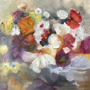 Lebendiges Blumenabstrakt von Alexandra Higgins