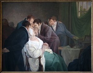 Die Operation des Grauen Stars durch Baron Guillaume Dupuytren von Alexandre Jean Dubois Drahonet