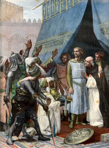 St. Louis in Jerusalem - Gravur nach Cabanel - Louis IX genannt Saint Louis