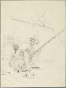 Verwundeter Soldat lädt sein Gewehr von Alexandre Bloch