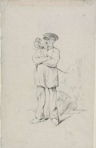 Matrose mit einem Affen von Alexandre Gabriel Decamps