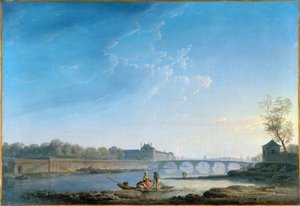 Der Quai der Tuilerien und die Pont Royal, ca. 1780 von Alexandre Jean Noel