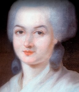 Detail des Porträts von Olympe de Gouges