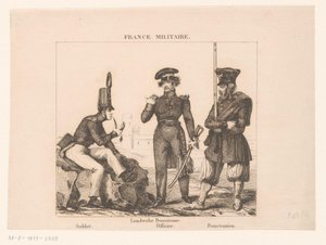 Drei französische Soldaten von Alexandre Lacauchie