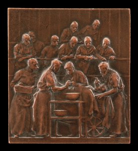 Monod demonstriert ein Verfahren im Operationssaal [Rückseite], ca. 1906