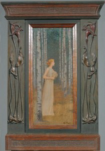 Eine vorbeigehende Frau