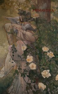Dekorative Paneele der vier Jahreszeiten: Frühling von Alexandre de Riquer
