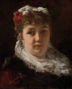 Porträt der Opernsängerin Félia Litvinne 1860-1936, 1881 von Alexei Alexeyevich Harlamov