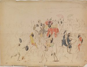 Treffen von Maharaja Sher Singh von Punjab und dem britischen Botschafter Clark im Jahr 1842, 1842