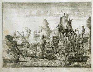 Die Seeschlacht von Gangut am 27. Juli 1714, 1715
