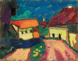 Landschaftsstudie, Dorfstraße, ca. 1908