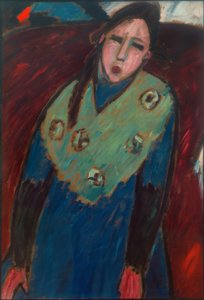 Mädchen mit grüner Stola von Alexej von Jawlensky