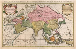 Karte von Asien 1692 von Hubert Jaillot