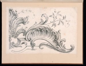 Entwurf für Rocaille-Dekoration, Tafel 4 in Seconde Partie de divers Ornements