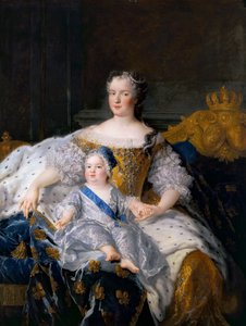 Marie Leszczynska mit Louis, Dauphin von Frankreich