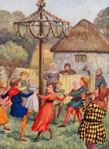 Fröhliches England: Um den Maibaum