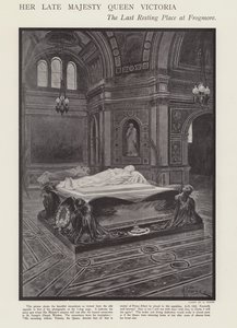 Die letzte Ruhestätte von Königin Victoria in Frogmore (Lithografie)