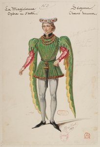 Halévy - Die Zauberin - Kostümentwürfe von Alfred Albert - 02. Herr, Männerchöre von Alfred Albert