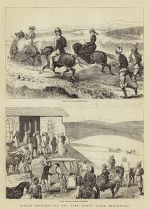 Indische Skizzen, auf den Peer Merde Hügeln, Travancore von Alfred Chantrey Corbould