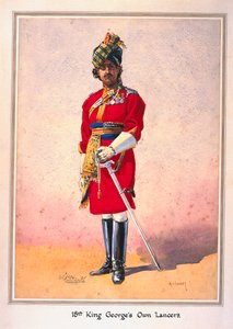 Ehrenleutnant Hon Malik Umar Hayat Khan, CIE, Tiwana von Ahahpur (Punjabi Musalman), Illustration für 