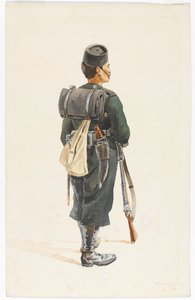 Schütze des 4. Gurkha-Regiments in Marschordnung, 1890