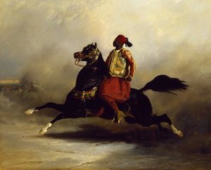 Nubischer Reiter im Galopp