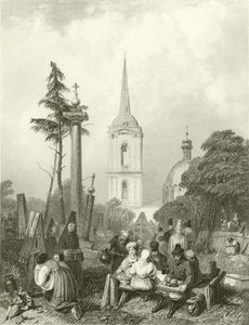 Friedhof der Smolensko-Kirche von Alfred Gomersal Vickers