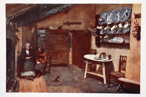 Eine alte Gasthausküche, Coniston, aus einem Portfolio von Drucken nach den Original-Aquarellen, ca. 1920