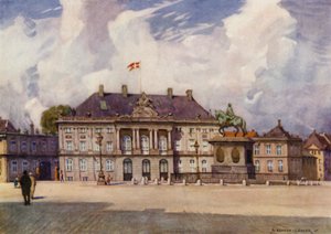 Dänemark: Kopenhagen, Der Amalienborg-Palast von Alfred Heaton Cooper