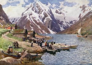 Esefjord, eine Hochzeitsgesellschaft