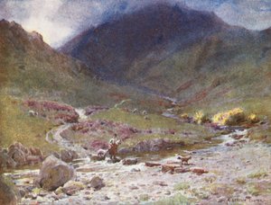 Lake District: Trittsteine, Far Easedale, Grasmere von Alfred Heaton Cooper