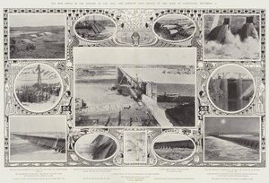 Die neue Epoche in der Geschichte des Nils, der Assuan-Damm, eröffnet vom Herzog von Connaught, 10. Dezember von Alfred Hugh Fisher