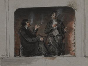 Zigarrenraucher von Alfred Jacob Miller