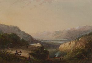 Fernblick auf den See (Berg der Winde) von Alfred Jacob Miller