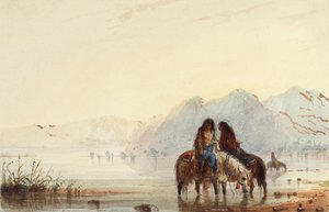 Indianerfrauen, Shoshones, um 1837 von Alfred Jacob Miller