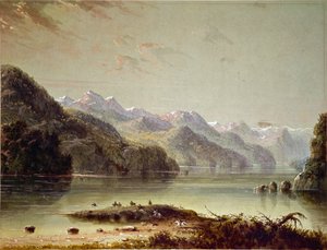Seeszene (Wind River Mountain) von Alfred Jacob Miller