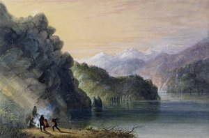 Seeszene - Rocky Mountains von Alfred Jacob Miller