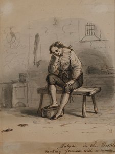 Latude freundet sich mit einer Maus an von Alfred Jacob Miller