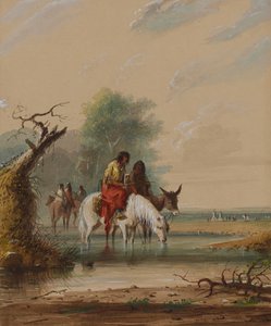 Szene am "Big Sandy" River von Alfred Jacob Miller